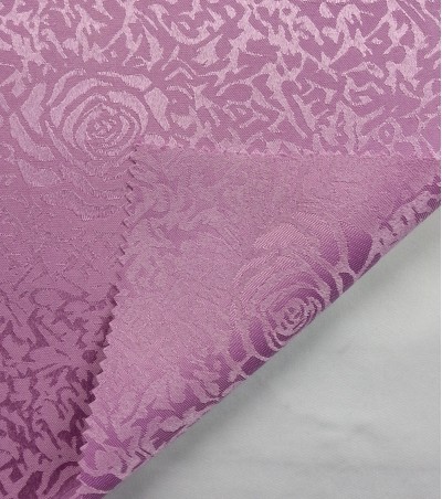 TB-FDN  提花桌布  枱布 100％滌  散花牡丹-淺紫  花瓣紋 正面照